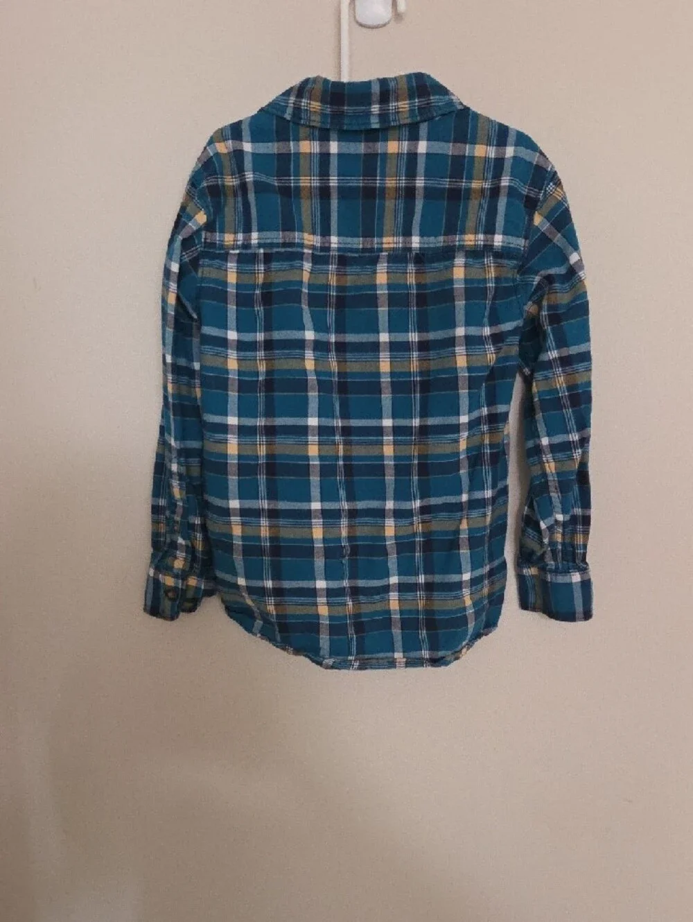 Carter's Teal and Yellow Plaid Button-Down Shirt